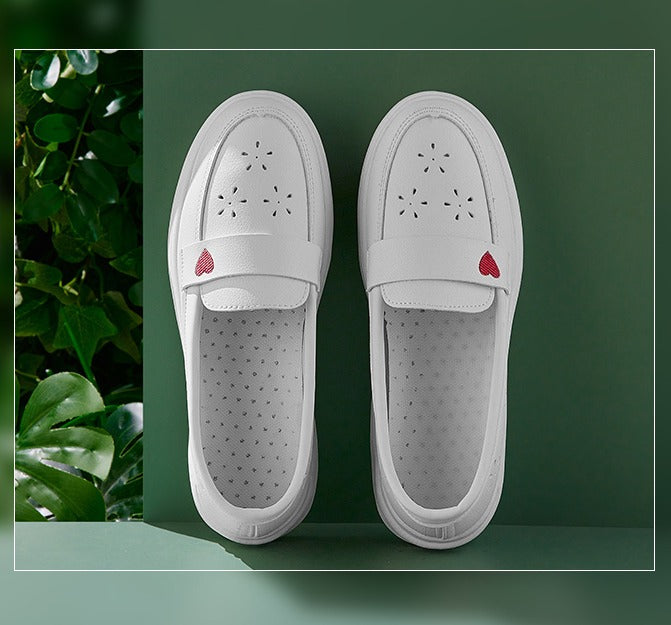 Cute women's leather shoes