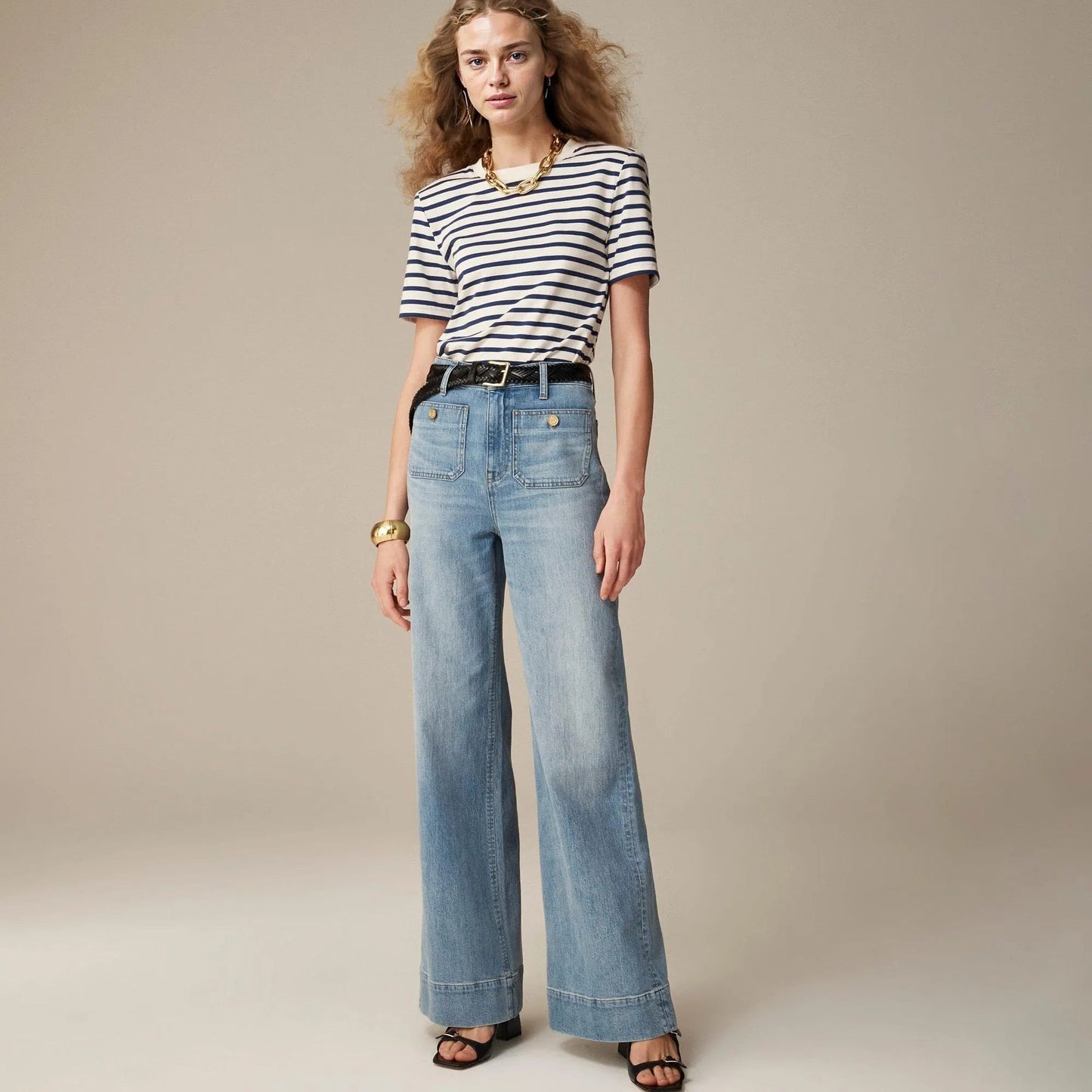 Vintage High-Waist Wide-Leg Jeans