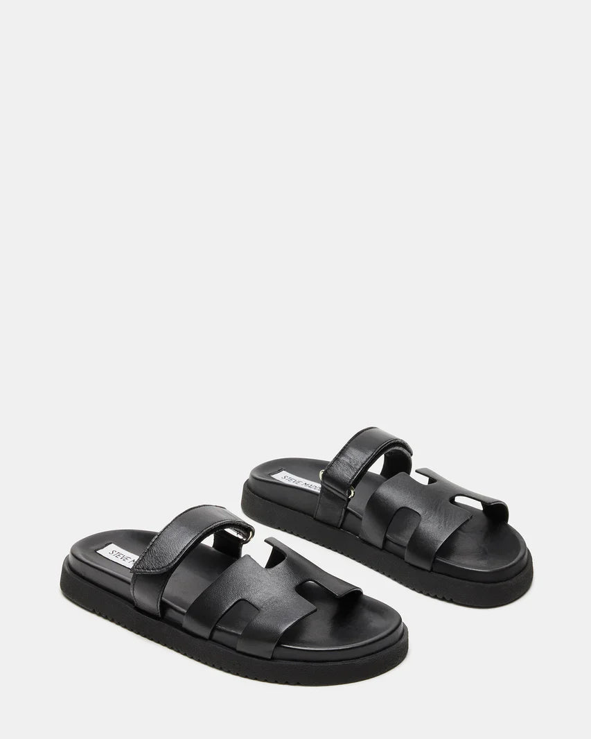 Steve Madden MAYVEN BLACK LEATHER Sandals