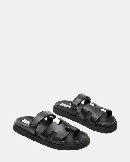 Steve Madden MAYVEN BLACK LEATHER Sandals