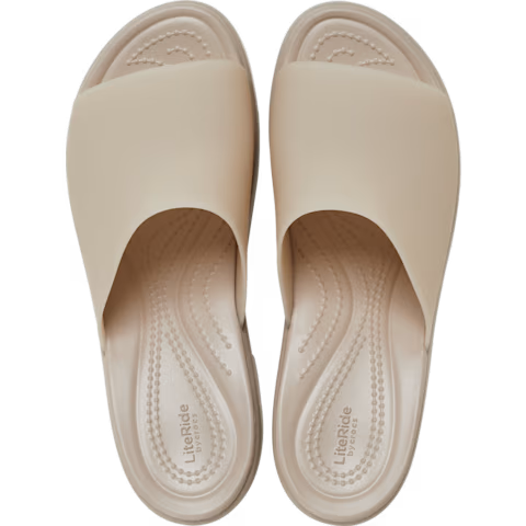 Crocs Womens Brooklyn High Shine Slide Heel Wedge Sandals