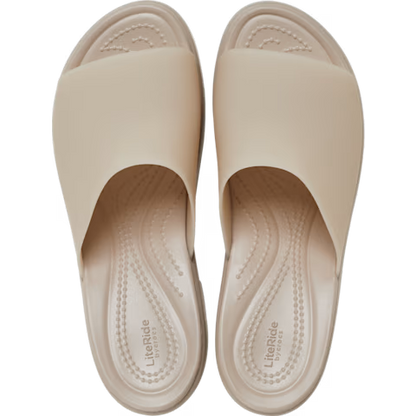 Crocs Womens Brooklyn High Shine Slide Heel Wedge Sandals