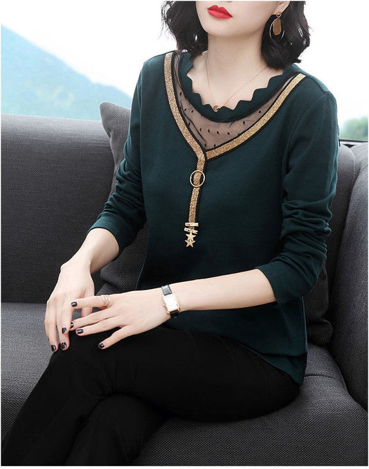 Luxury middle-aged women's shirt 1