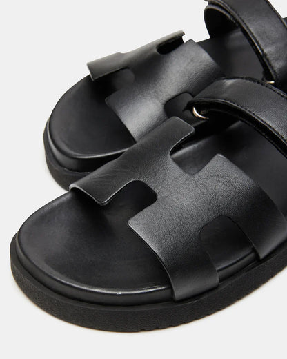 Steve Madden MAYVEN BLACK LEATHER Sandals