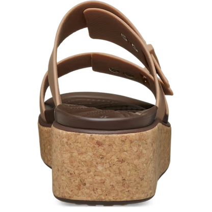 Crocs Women's Brooklyn Cork Buckle Wedges Platform Sandals