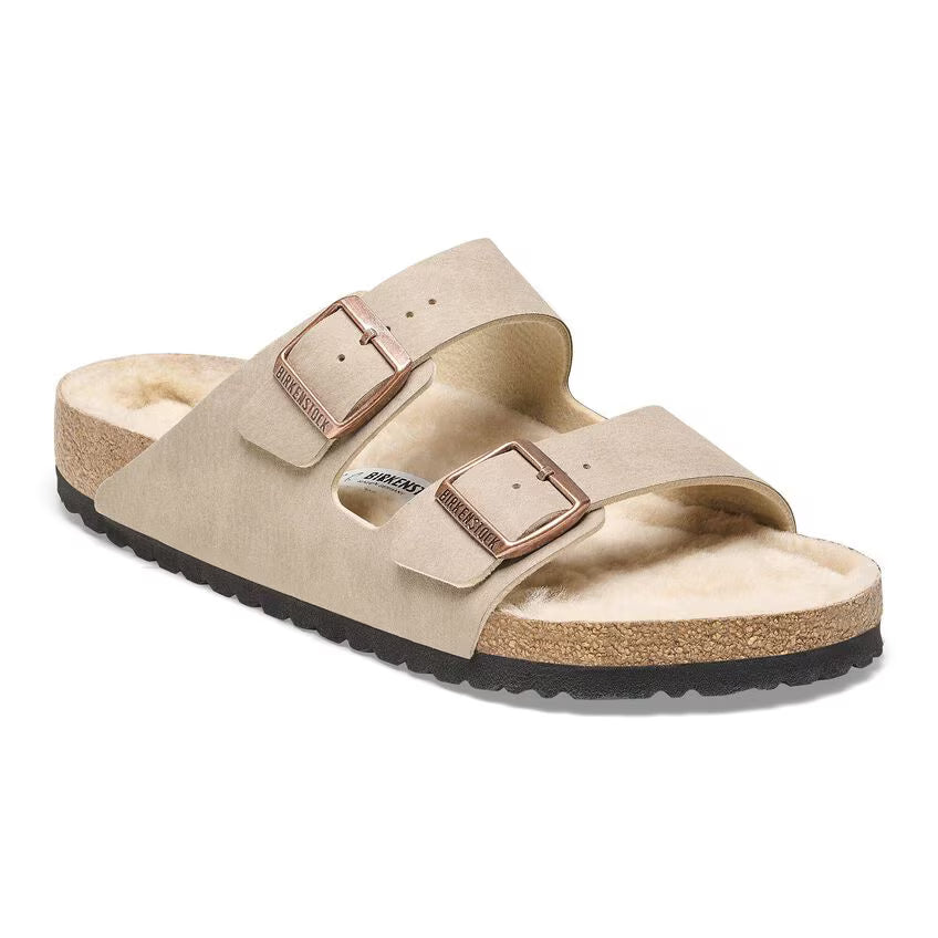 Birkenstock Shearling Two-Strap Sandal - Arizona