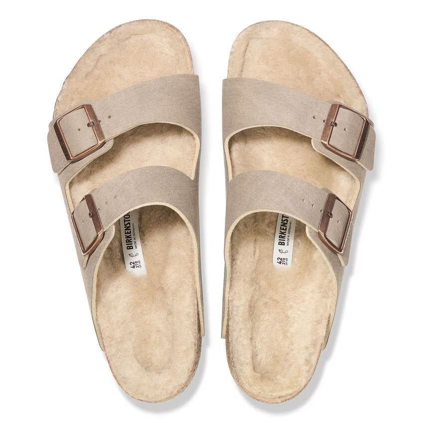 Birkenstock Shearling Two-Strap Sandal - Arizona