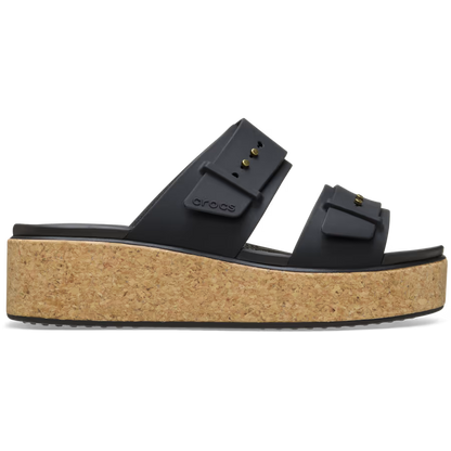 Crocs Women's Brooklyn Cork Buckle Wedges Platform Sandals