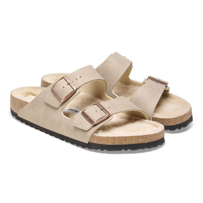 Birkenstock Shearling Two-Strap Sandal - Arizona