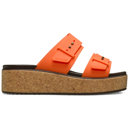 Crocs Women's Brooklyn Cork Buckle Wedges Platform Sandals