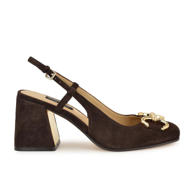 Cast Block Heel Slingback Pumps