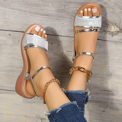 GlamShine Wedge Sandal