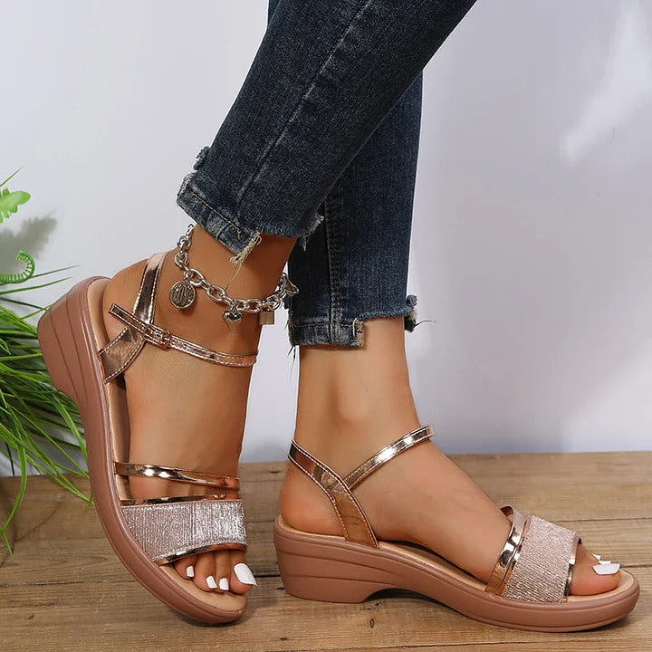 GlamShine Wedge Sandal