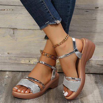 GlamShine Wedge Sandal