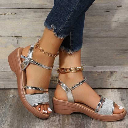 GlamShine Wedge Sandal
