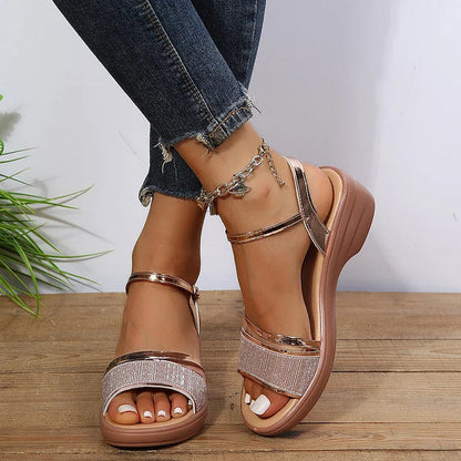 GlamShine Wedge Sandal