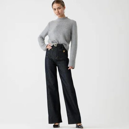 Vintage High-Waist Wide-Leg Jeans