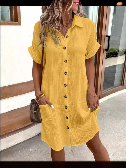 Mustard Breeze Casual Dress