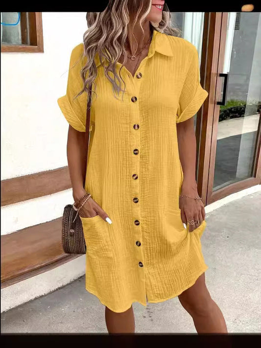 Mustard Breeze Casual Dress