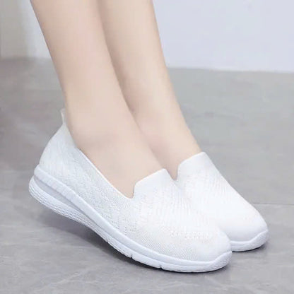 Floral Knit Slip-On Sneakers