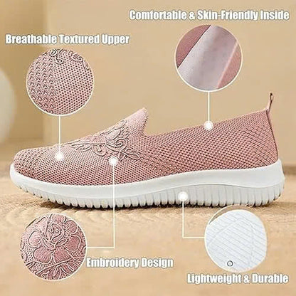 Floral Knit Slip-On Sneakers