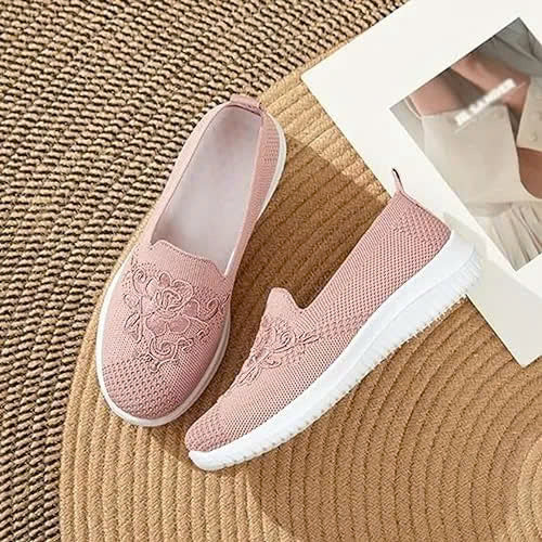 Floral Knit Slip-On Sneakers