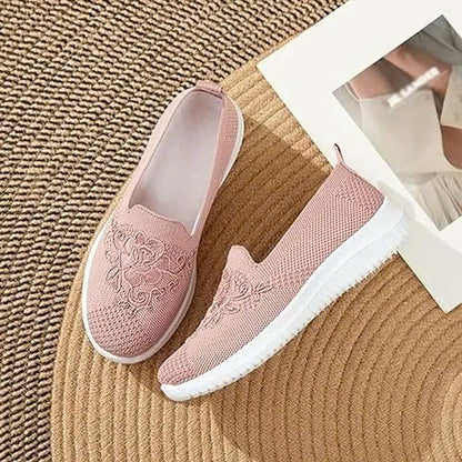 Floral Knit Slip-On Sneakers